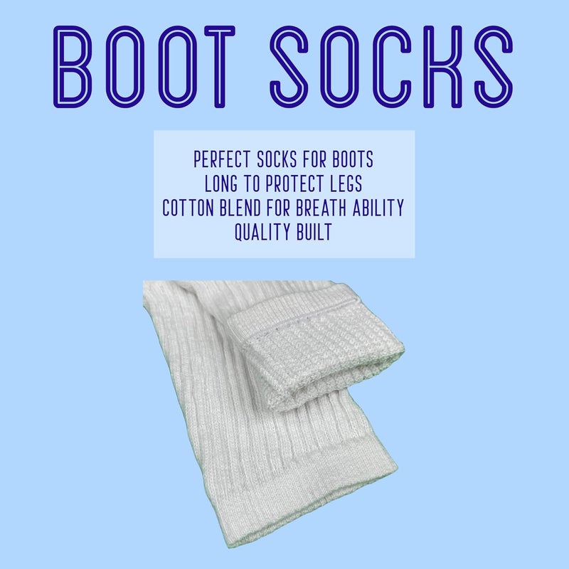 SuNi Apparel Mens White Tube Socks for Men - Mens Over the Calf Socks - Knee High Long Socks Size 13-17 - Image 4